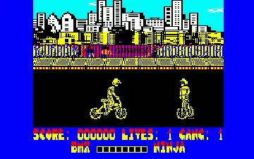 Bmx Ninja (UK) (K7) (1989) screen shot game playing